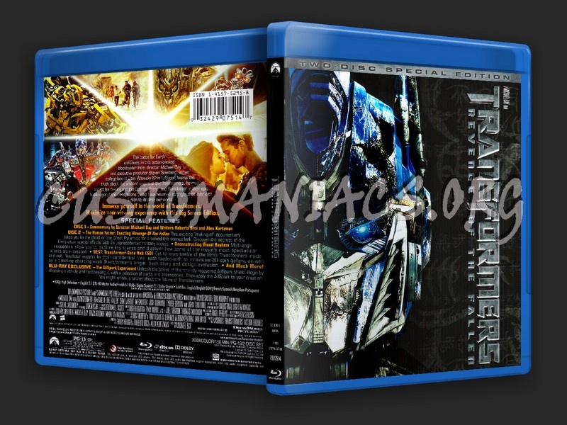 Transformers: Revenge of the Fallen blu-ray cover