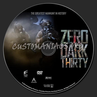 Zero Dark Thirty dvd label