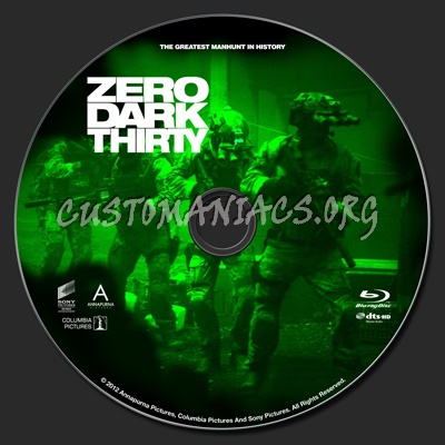 Zero Dark Thirty blu-ray label