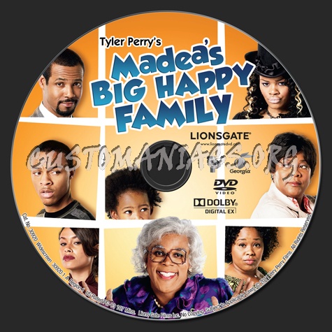 Madea's Big Happy Family dvd label
