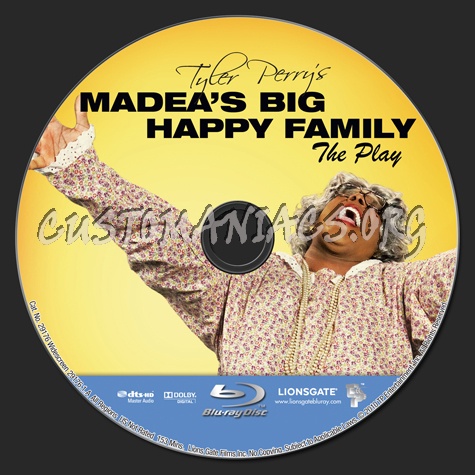 Madea's Big Happy Family the Play blu-ray label