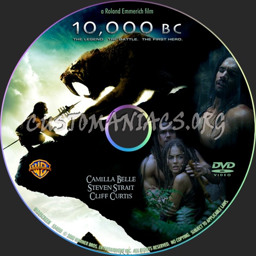 10,000 Bc dvd label