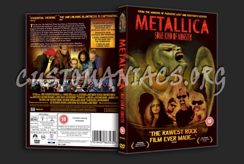 Metallica Some Kind of Monster dvd cover