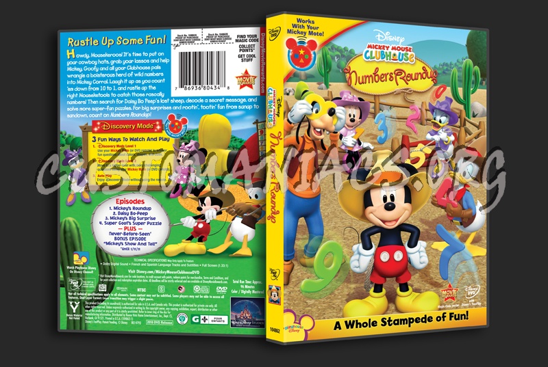 Mickey Mouse Clubhouse Mickey's Numbers Roundup dvd cover