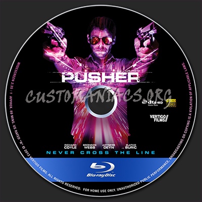 Pusher blu-ray label