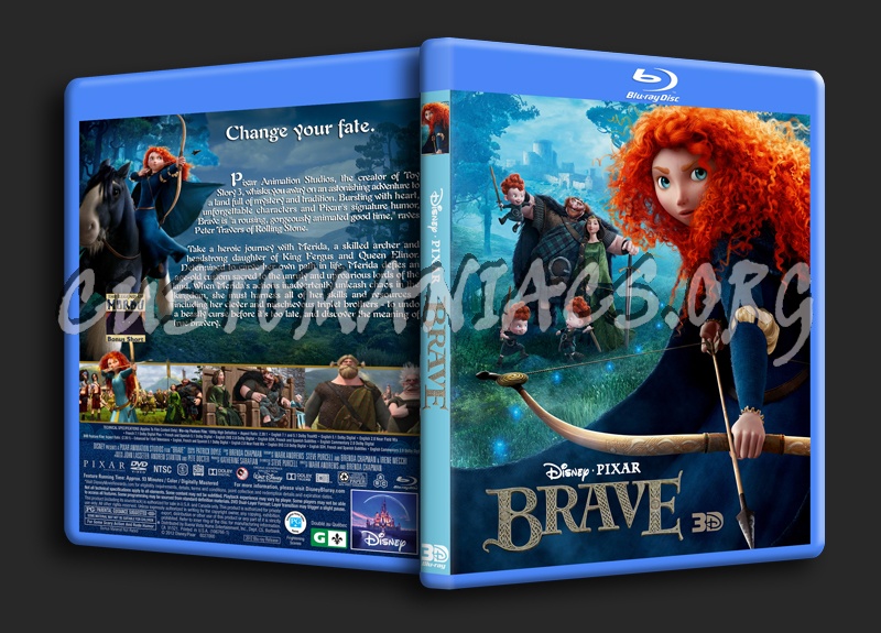 Brave 3D blu-ray cover