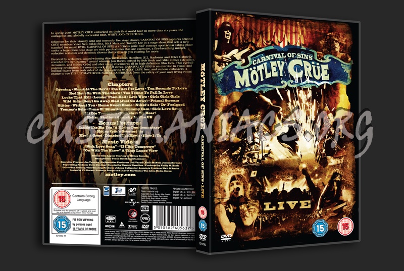 Motley Crue Carnival of Sins dvd cover