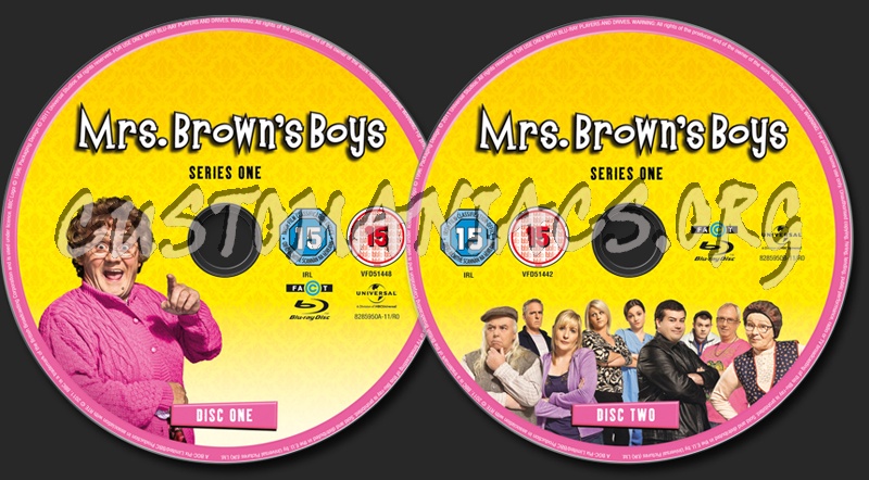 Mrs Brown's Boys Series 1 blu-ray label