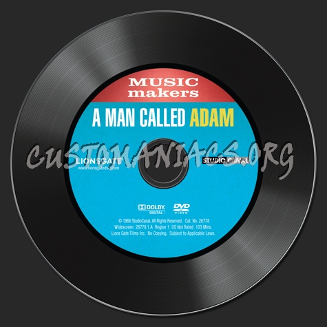 Music Makers A Man Called Adam dvd label