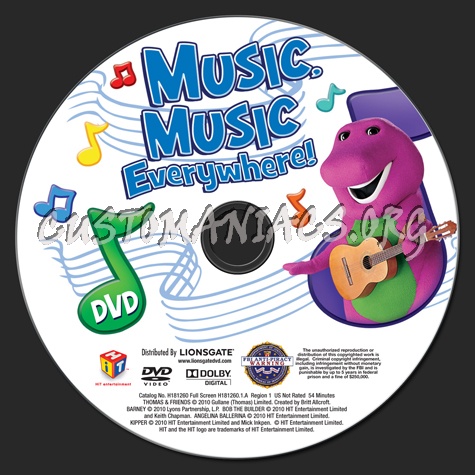 Music, Music Everywhere! dvd label