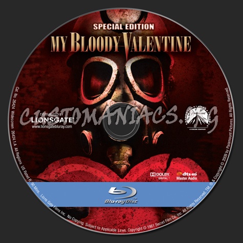 My Bloody Valentine (1981) blu-ray label