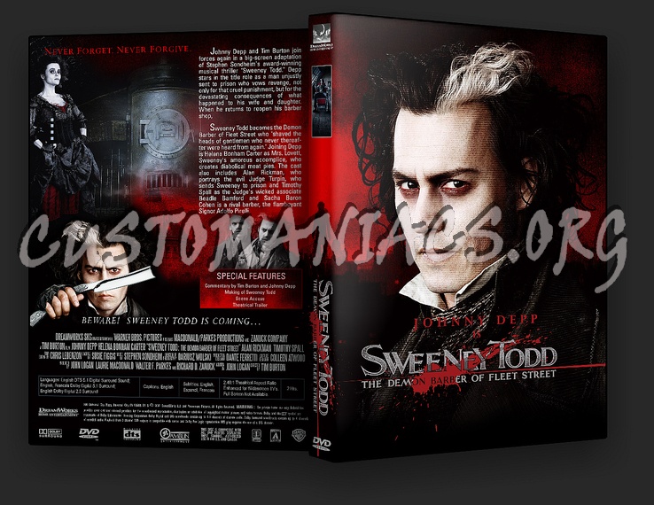 Sweeney Todd The Demon Barber of Fleet Street dvd cover