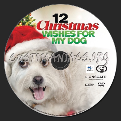 12 Christmas Wishes for my Dog dvd label