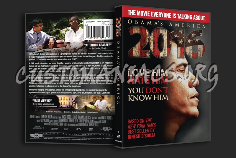 2016 Obama's America dvd cover