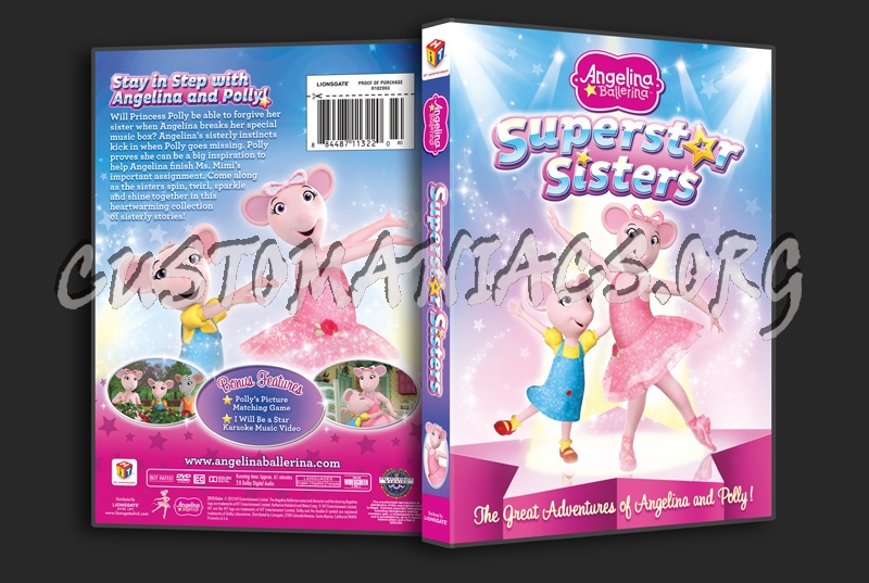 Angelina Ballerina Superstar Sisters dvd cover