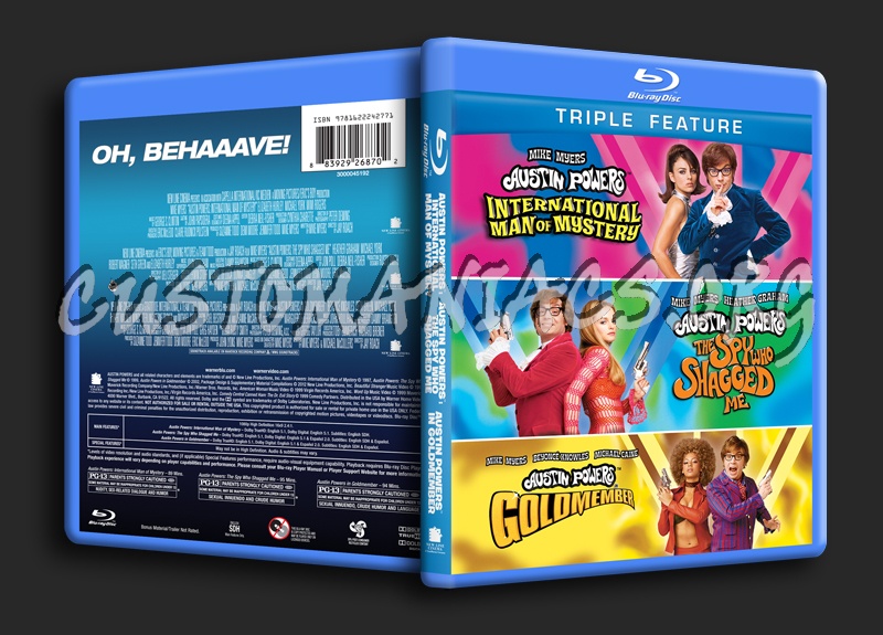 Austin Powers Triple Feature blu-ray cover