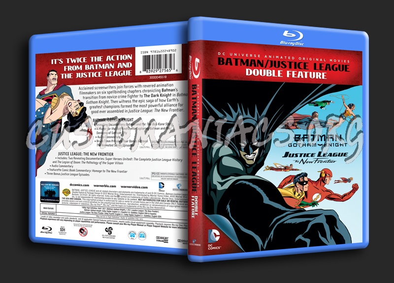 Batman / Justice League Double Feature blu-ray cover