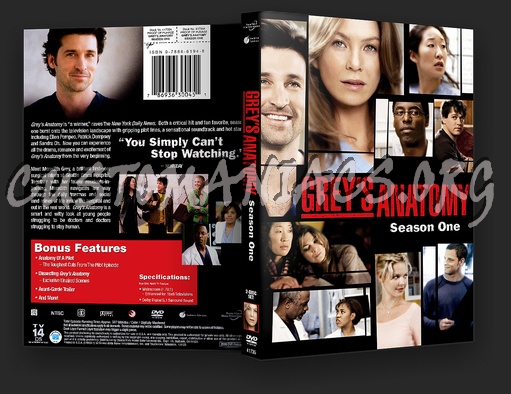Grey's Anatomy Season 1 dvd cover
