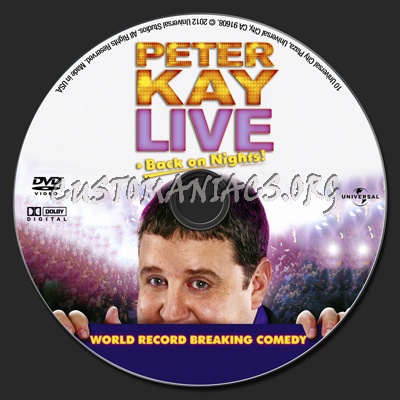 Peter Kay: Live & Back on Nights dvd label