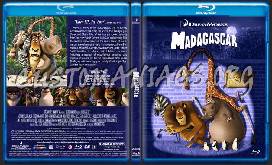 Madagascar blu-ray cover