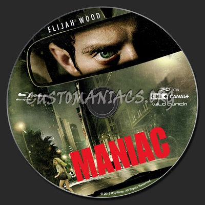 Maniac (2013) blu-ray label