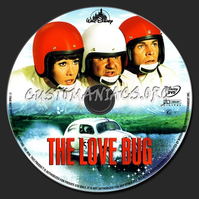 The Love Bug dvd label