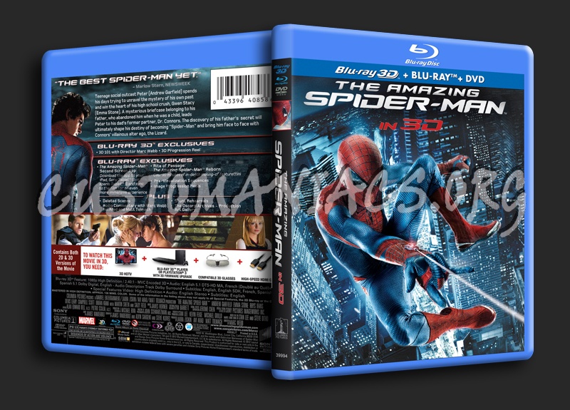 The Amazing Spider-Man 3D blu-ray cover