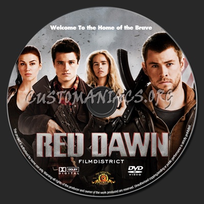 Red Dawn (2012) dvd label