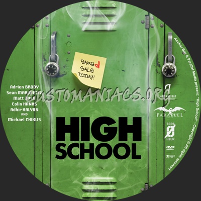 High School dvd label