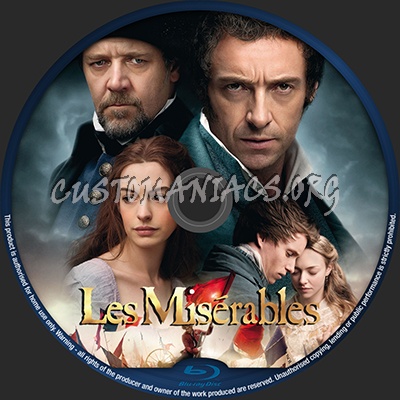 Les Miserables (2012) blu-ray label