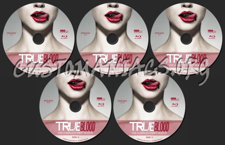 True Blood Season 1 blu-ray label