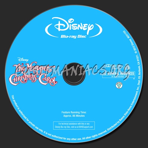 The Muppet Christmas Carol blu-ray label