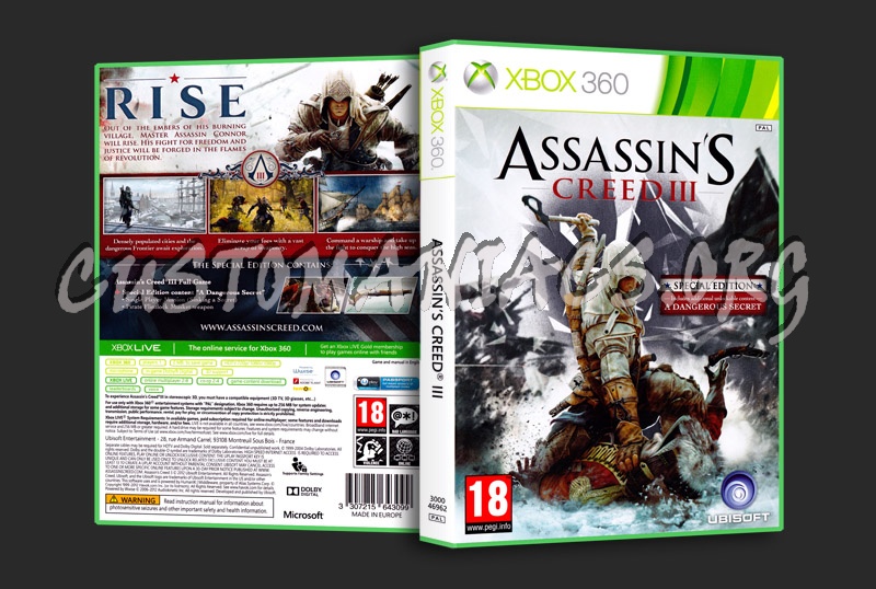 Assassins Creed 3 dvd cover