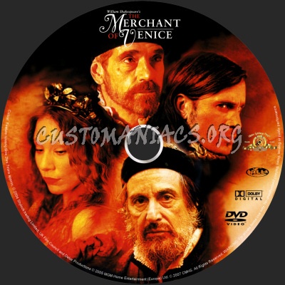 The Merchant of Venice dvd label