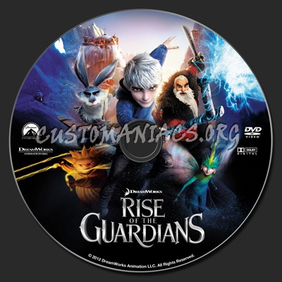 Rise of the Guardians dvd label