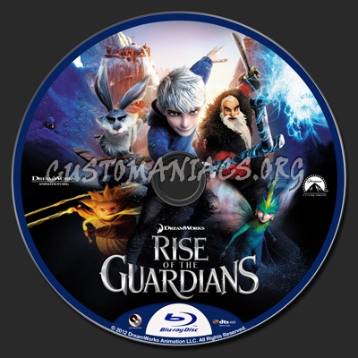 Rise of the Guardians blu-ray label