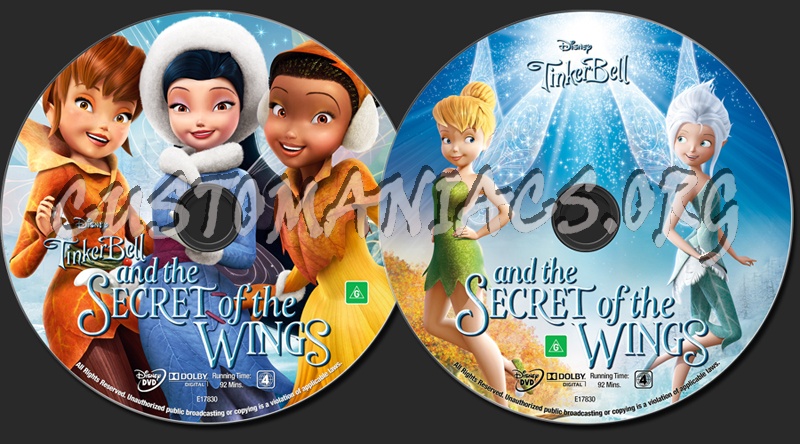 Tinker Bell and the Secret of the Wings dvd label