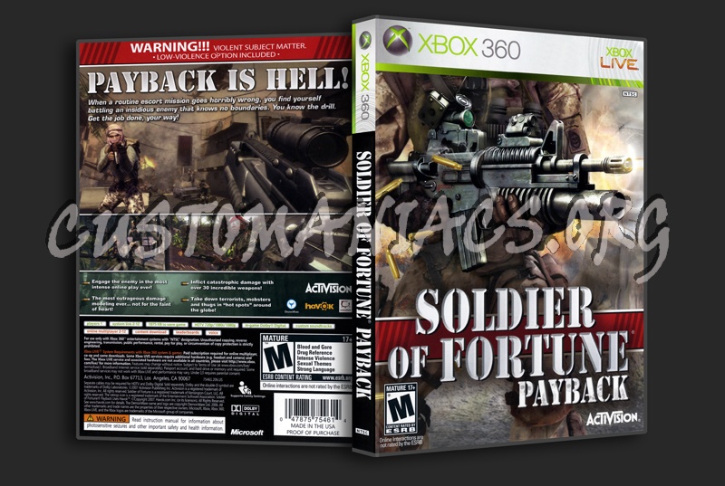 Soldier Of Fortune Payback dvd cover