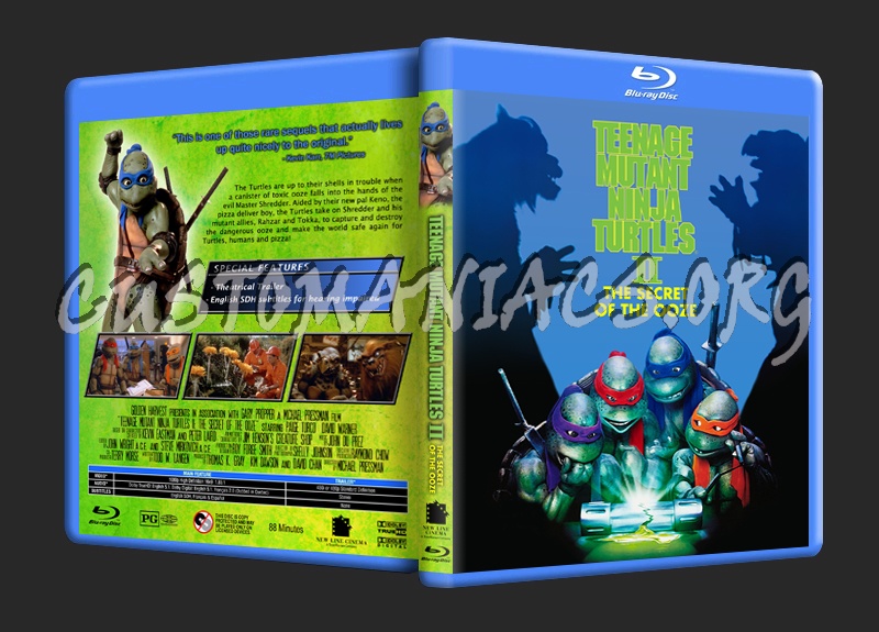 Teenage Mutant Ninja Turtles II: The Secret of the Ooze blu-ray cover
