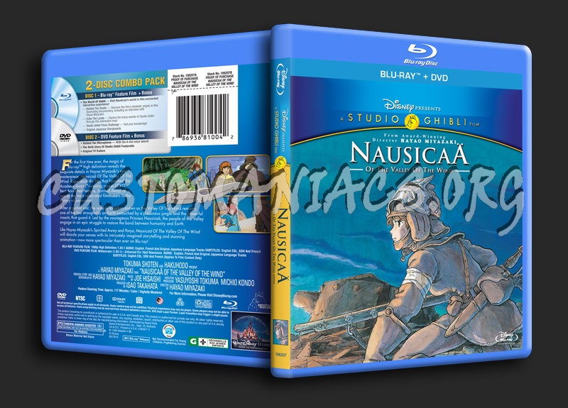 Nausicaa Of the Valley of the Wind blu-ray cover