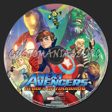 Next Avengers Heroes of Tomorrow dvd label