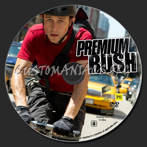 Premium Rush dvd label