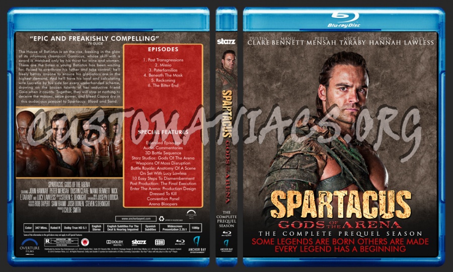Spartacus Tv Collection blu-ray cover