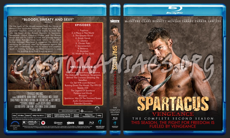 Spartacus Tv Collection blu-ray cover