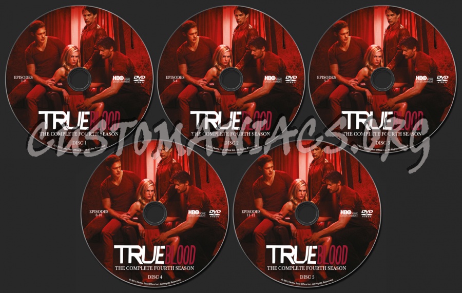 True Blood Season 4 dvd label