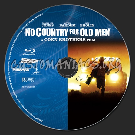 No Country for Old Men blu-ray label