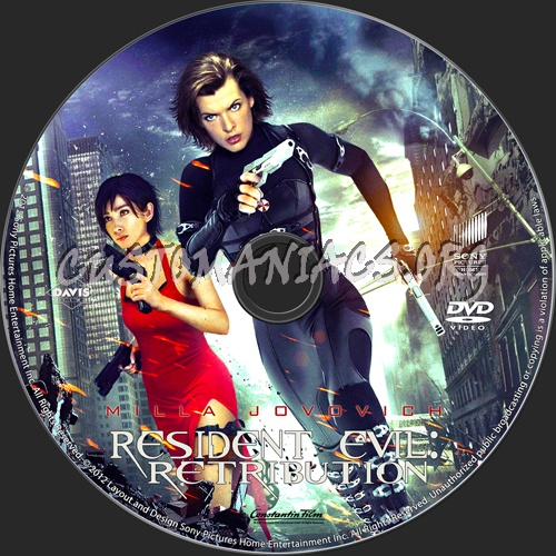 Resident Evil: Retribution dvd label