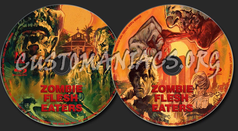 Zombie Flesh Eaters (Zombi 2) blu-ray label