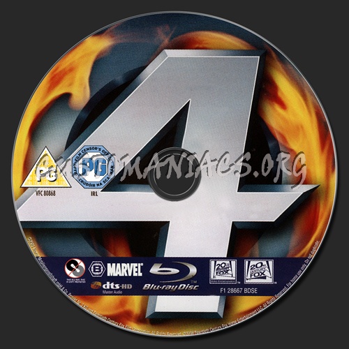 Fantastic Four dvd label