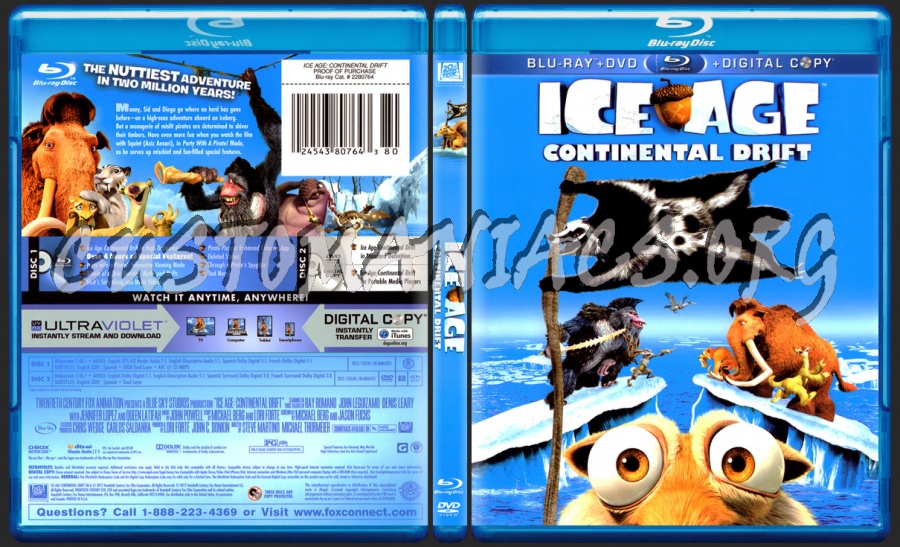 Ice Age 4 Continental Drift blu-ray cover